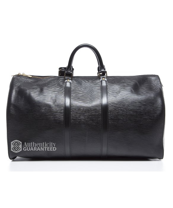 Louis vuitton Pre-Owned Black Epi Keepall 55 Bag in Black | Lyst