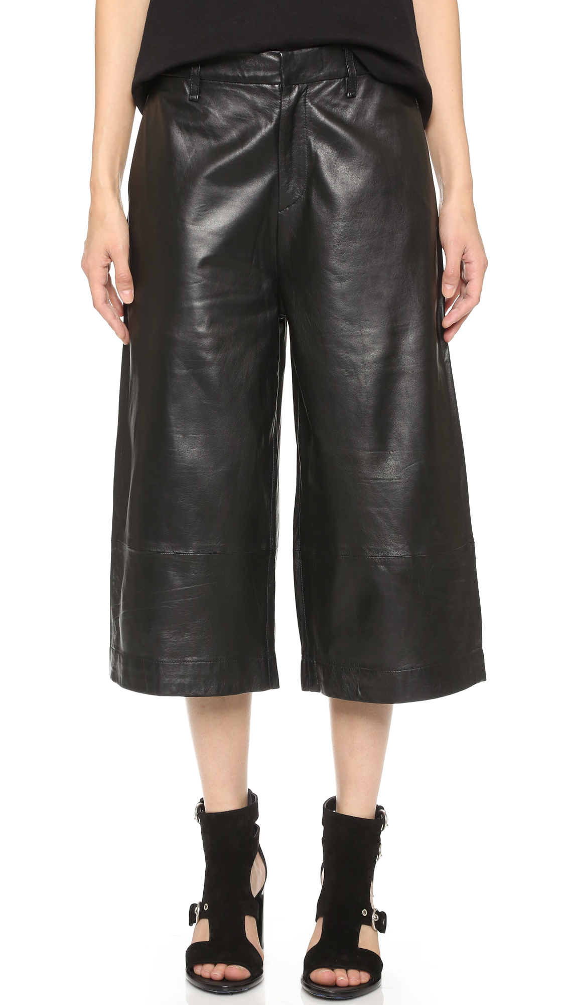 black gaucho pants