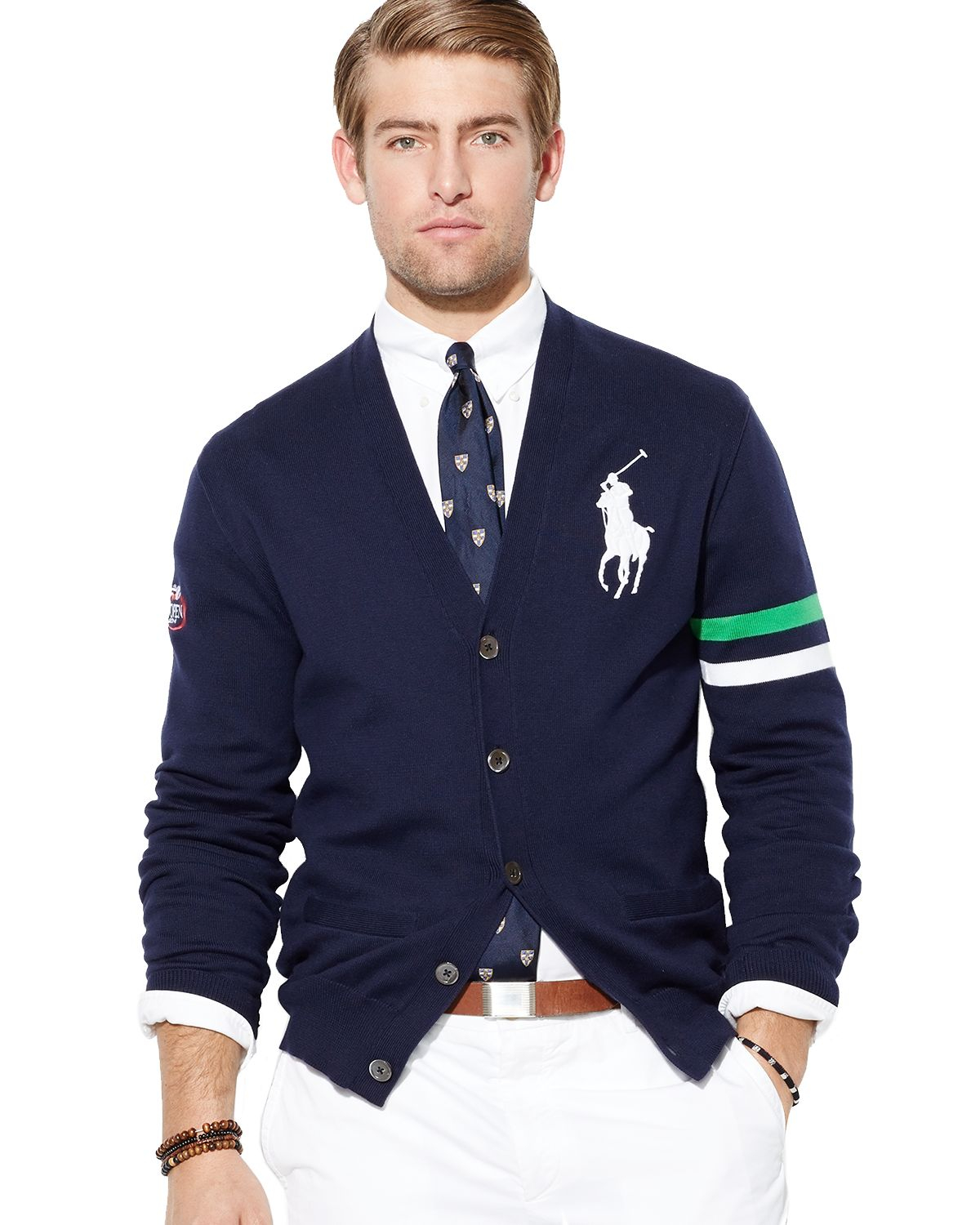 polo cardigan men