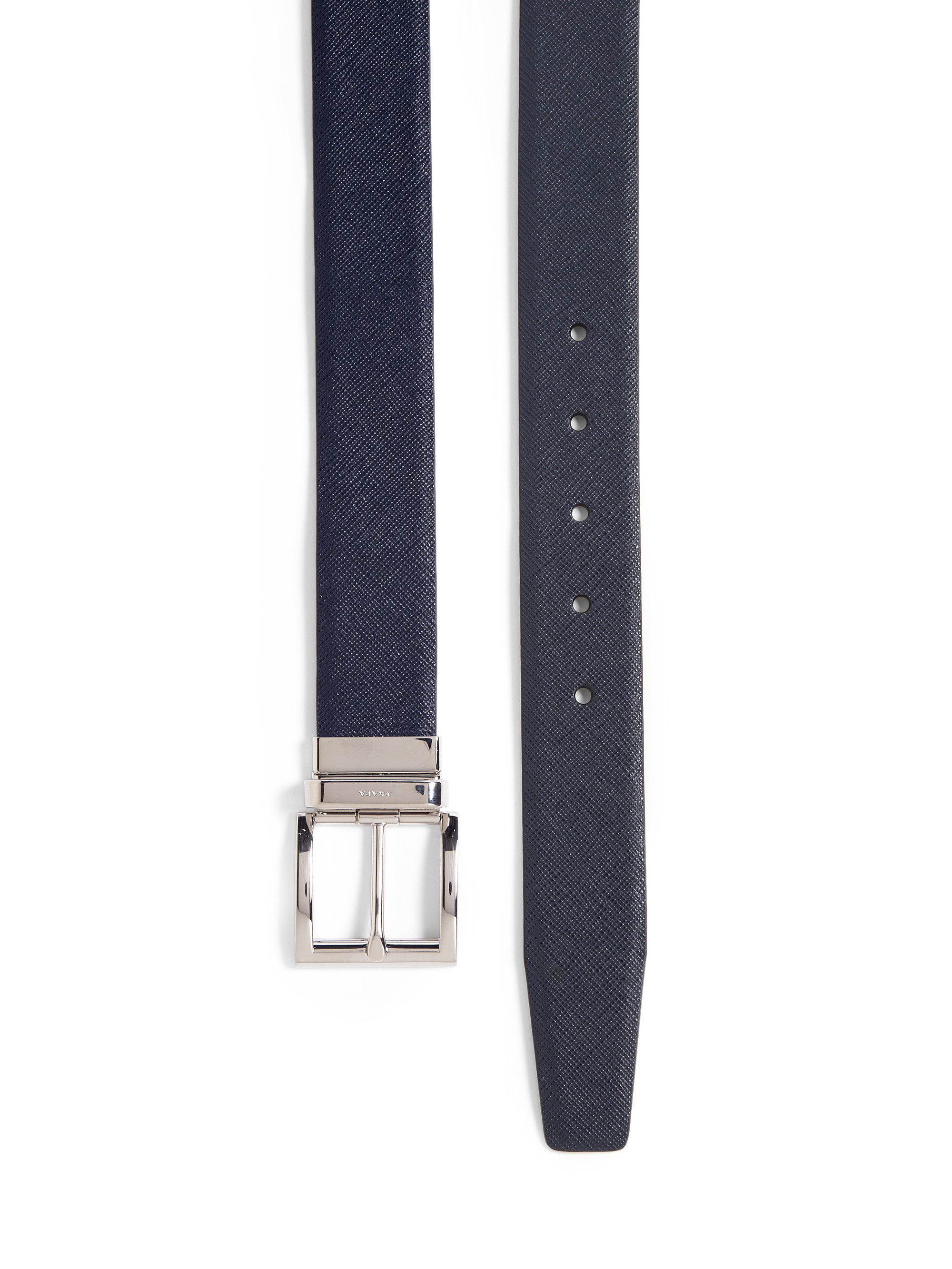 Prada Saffiano Reversible Belt in Black for Men | Lyst  