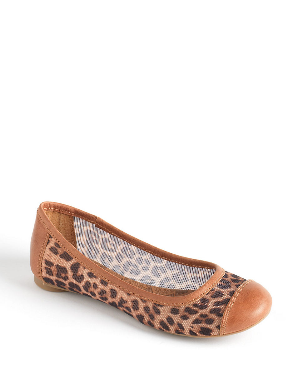 Lucky Brand Elisabet Leopard Print Leather Ballet Flats in Animal ...
