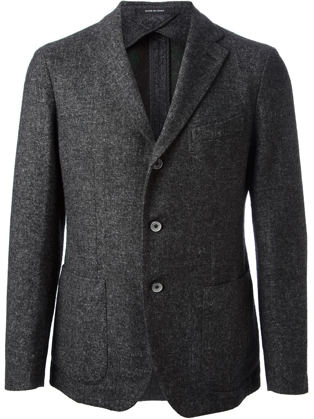 Lyst - Tagliatore Tweed Blazer in Black for Men
