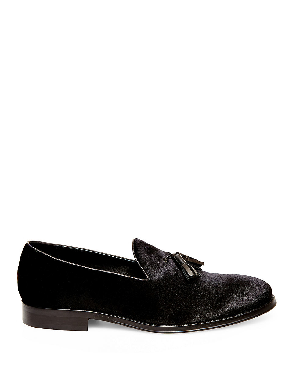 Steve madden Bway Velvet Loafers in Black for Men Lyst
