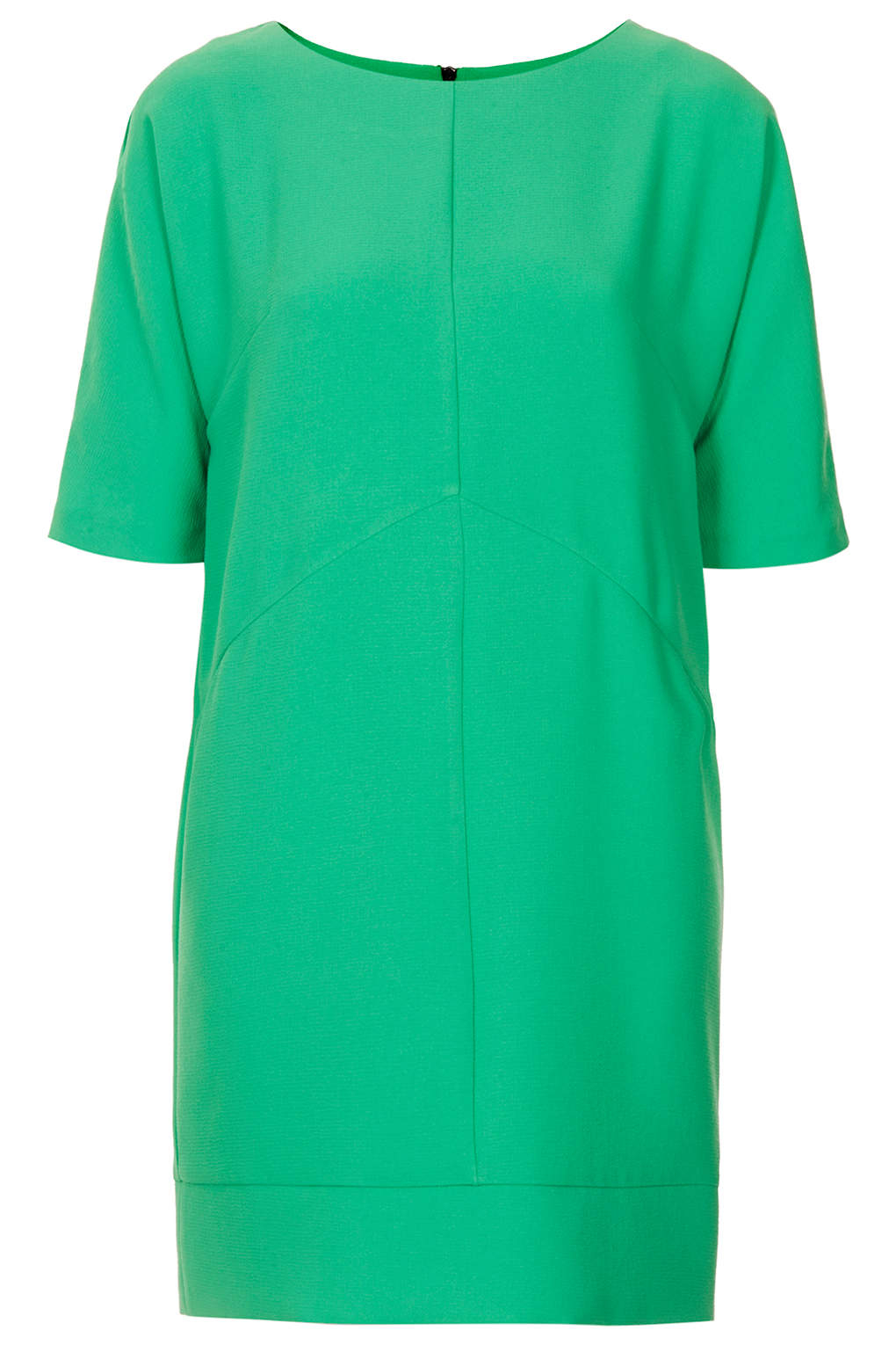 Lyst - Topshop Seamed Textured Tunic Dress in Green