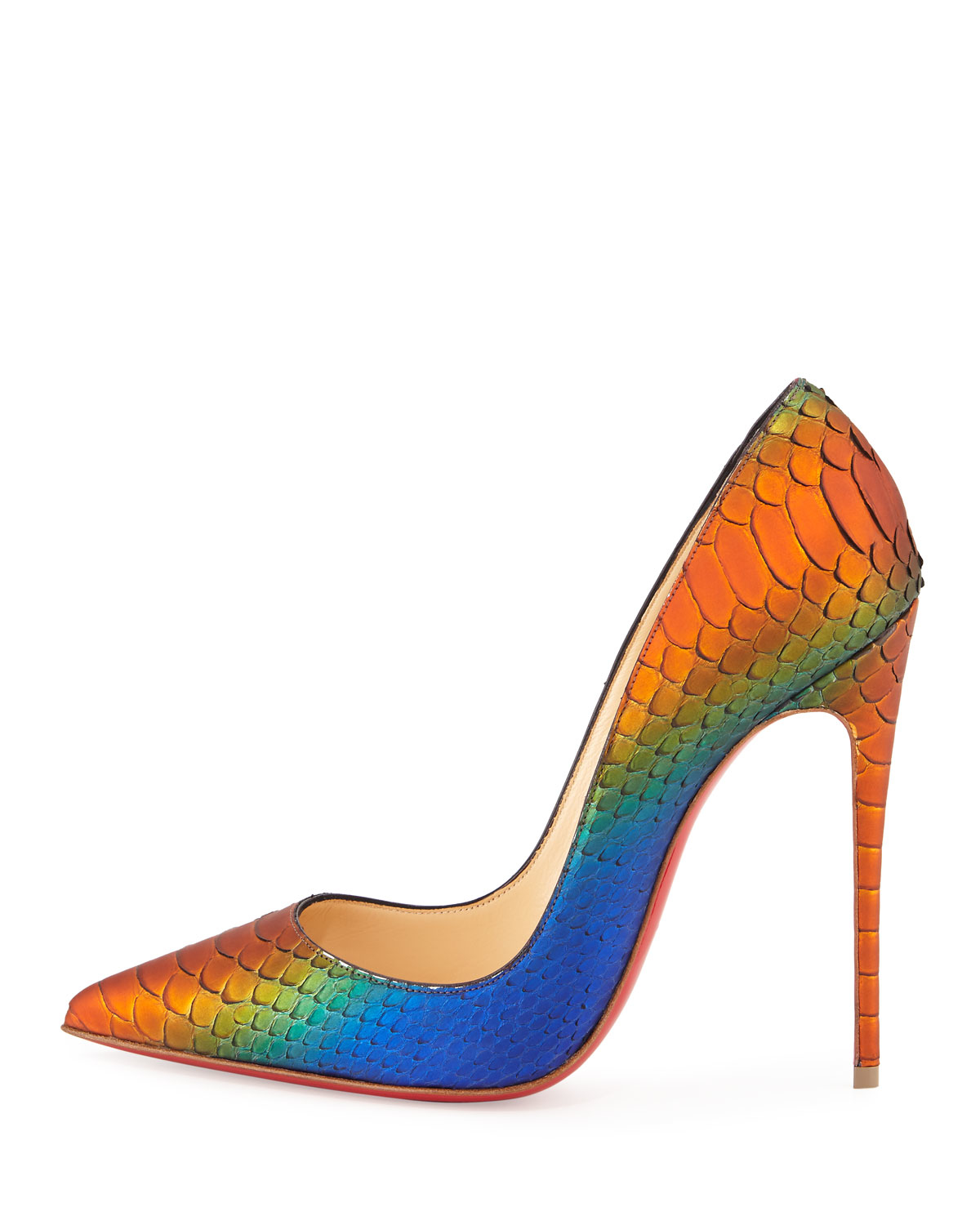 Christian louboutin So Kate Python Pumps in Multicolor (CAPPUCINE ...  