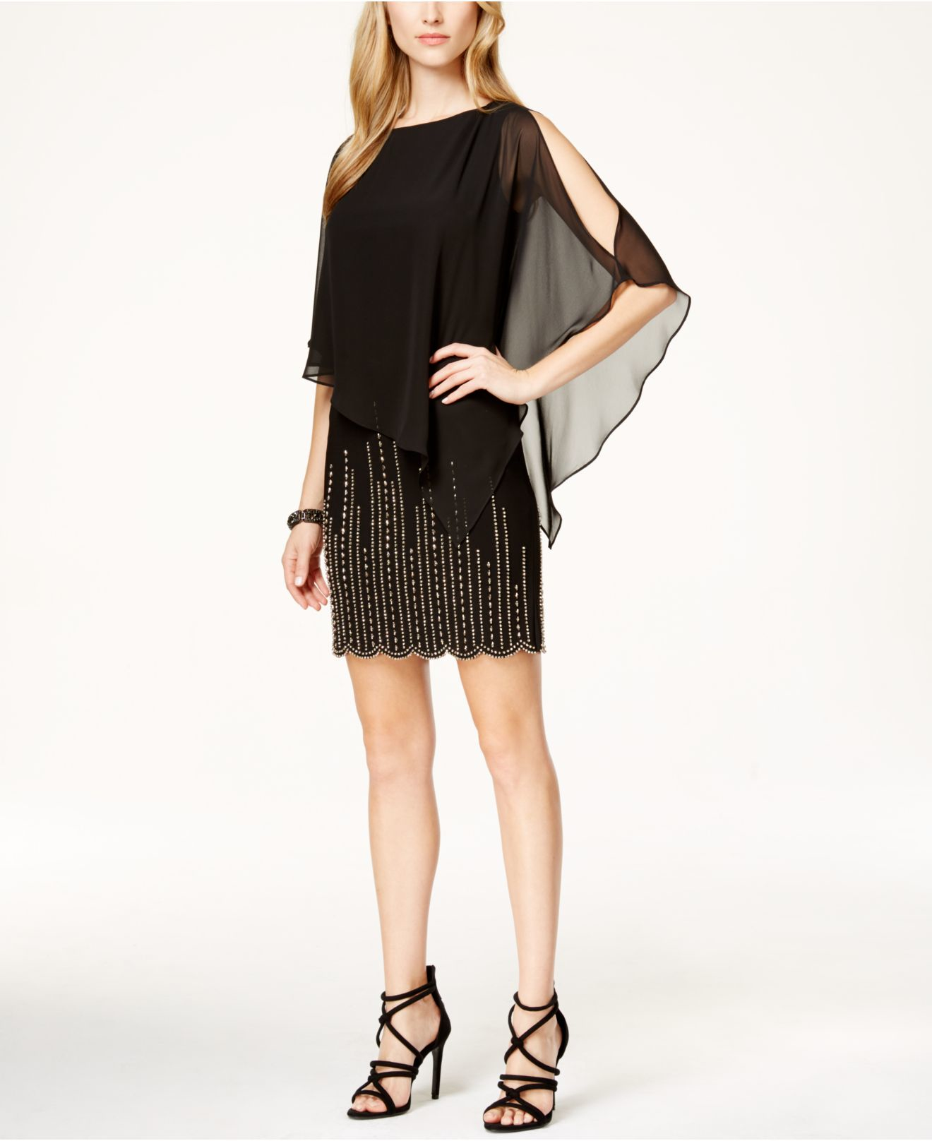 capelet dress long