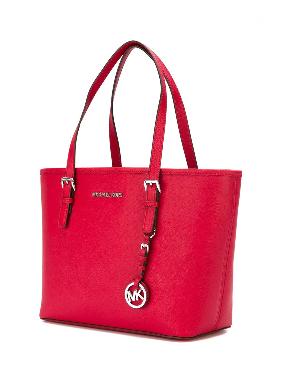 Michael michael kors Small 'jet Set Travel' Tote in Red | Lyst