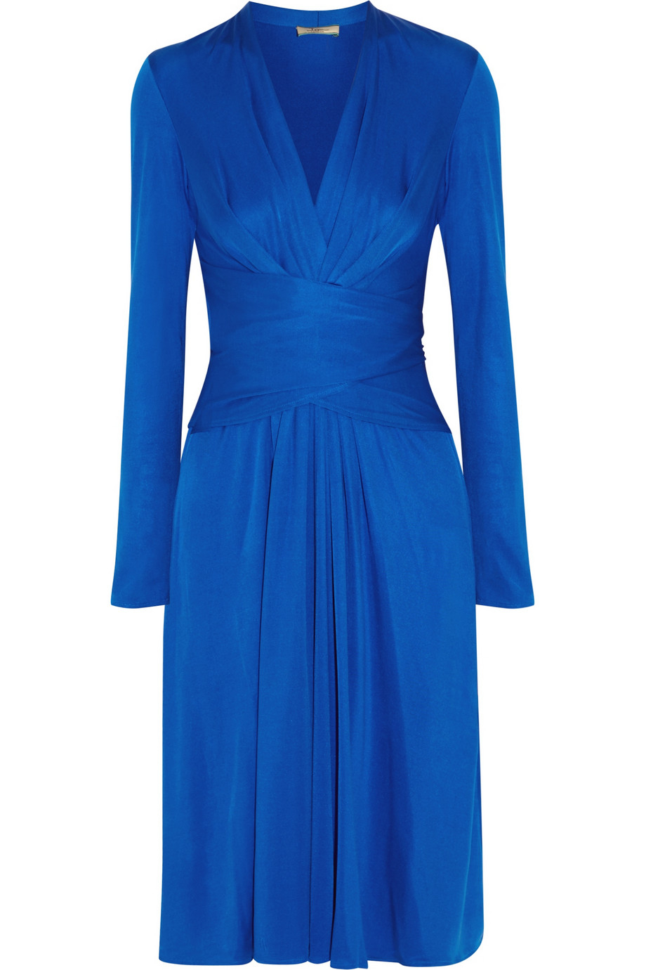 Issa Wrap-Effect Silk-Jersey Dress in Blue (Royal blue) | Lyst