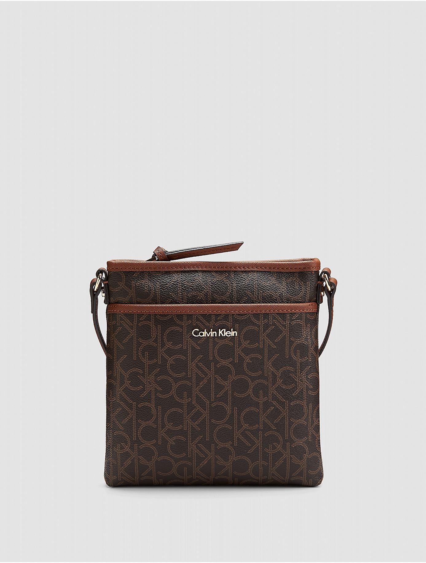 Lyst Calvin Klein Monogram Crossbody Bag In Brown Gallery Women S Calvin Klein Crossbody