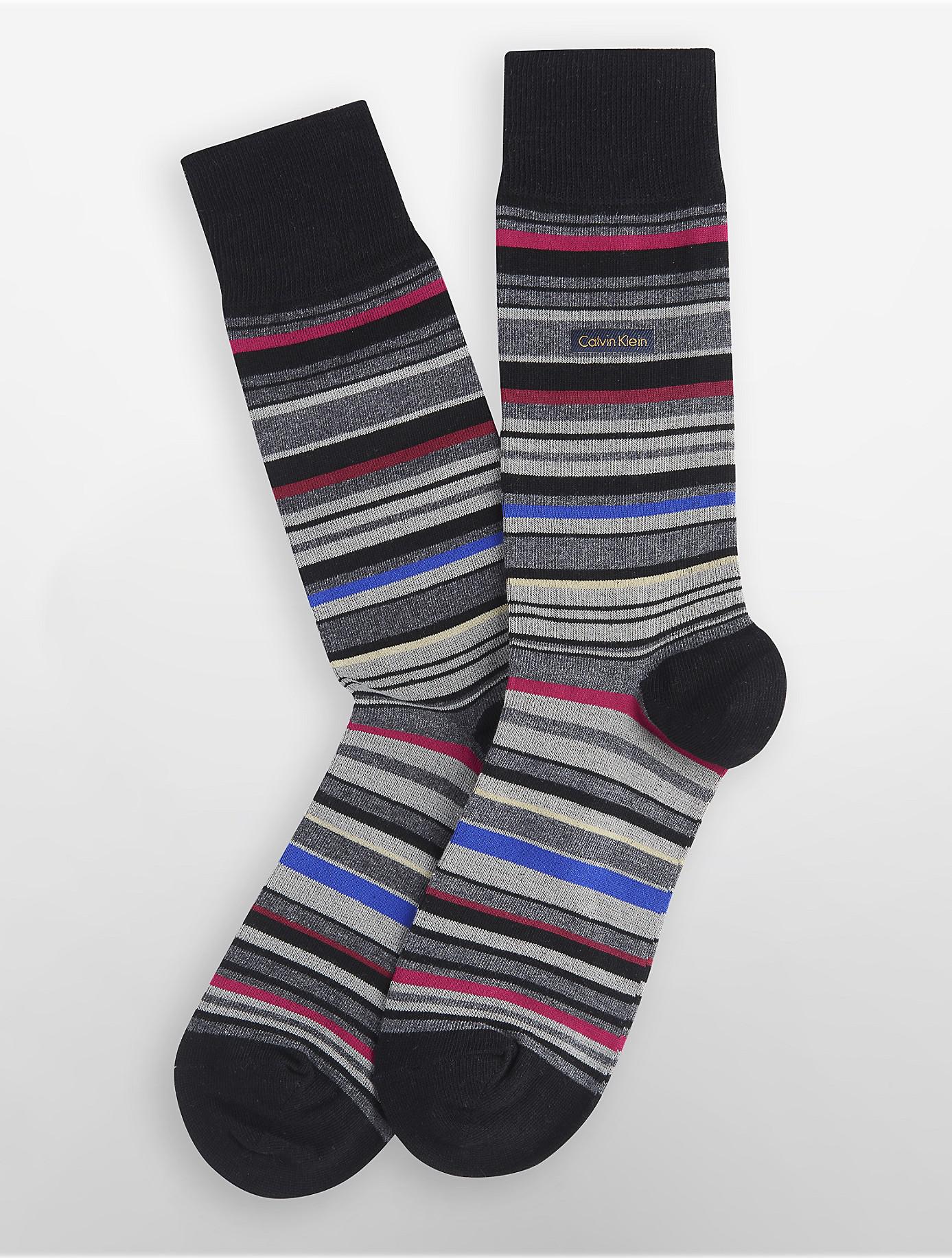 Lyst Calvin Klein Underwear Multicolored Stripe Socks in Black for Men