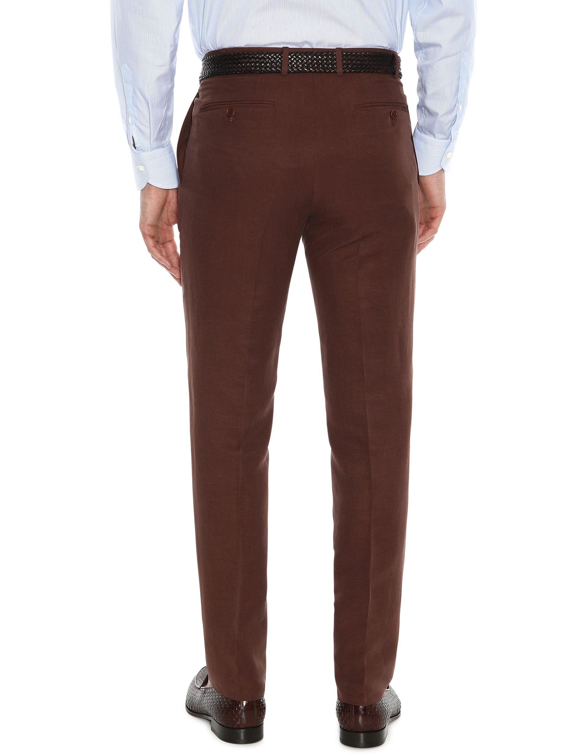 Canali Brown Linensilk Dress Pants for Men Lyst