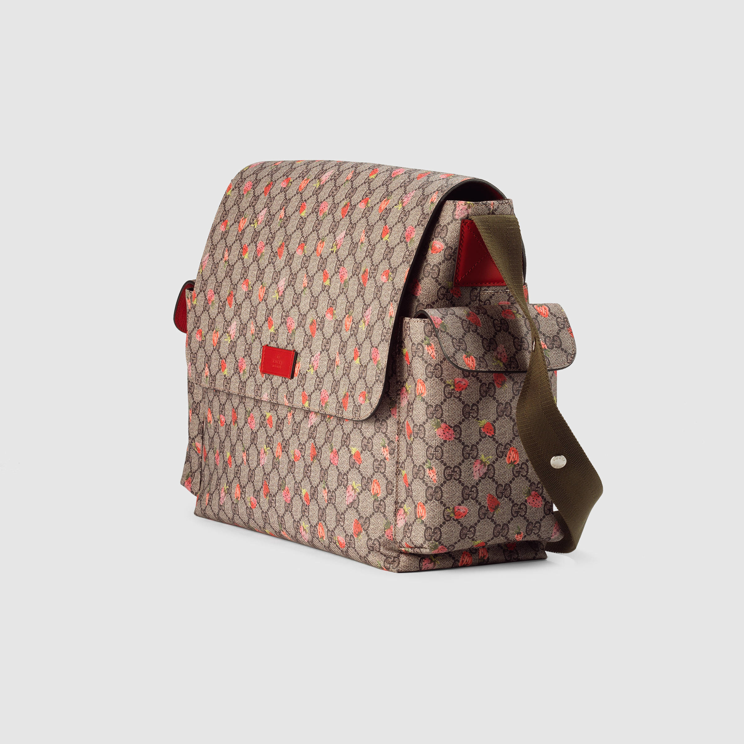 Lyst - Gucci Gg Strawberry Diaper Bag in Pink