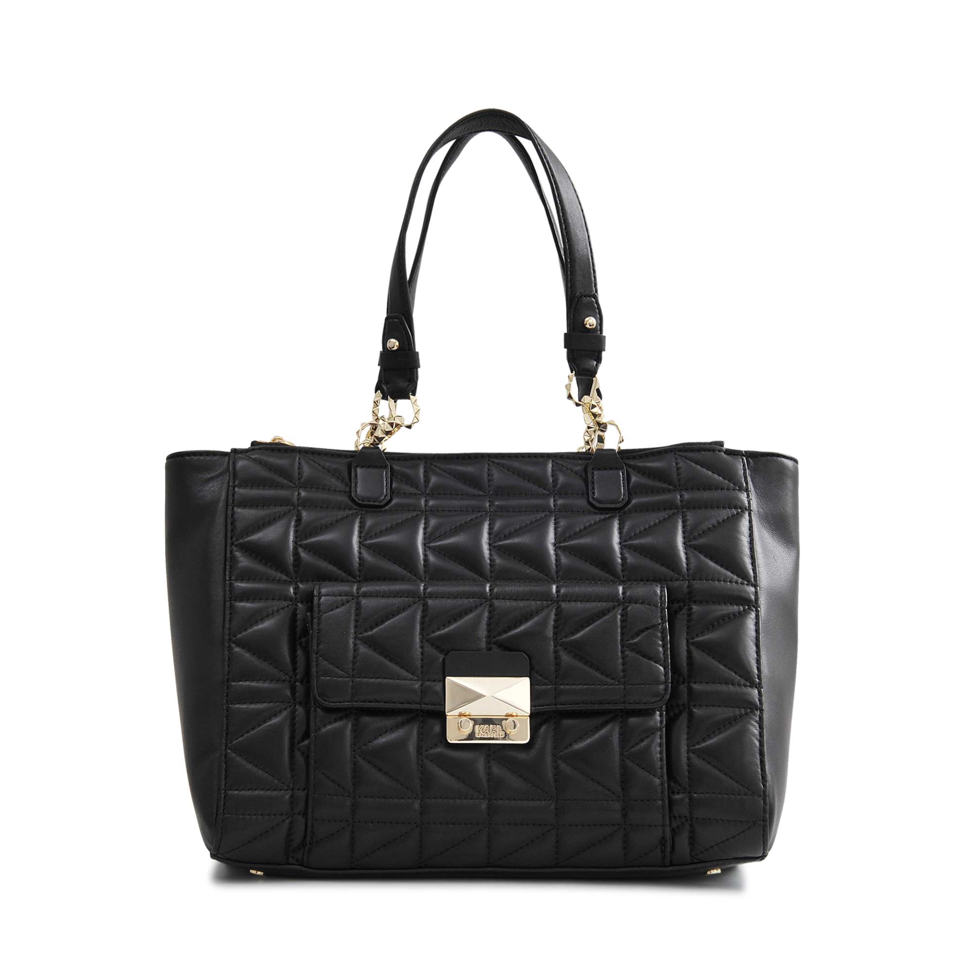 Karl lagerfeld Kuilted Shopper Tote in Black | Lyst