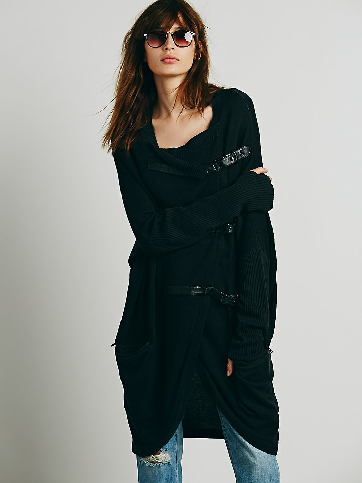 Free people Nicholas K Womens Buckle Cardigan in Black Lyst