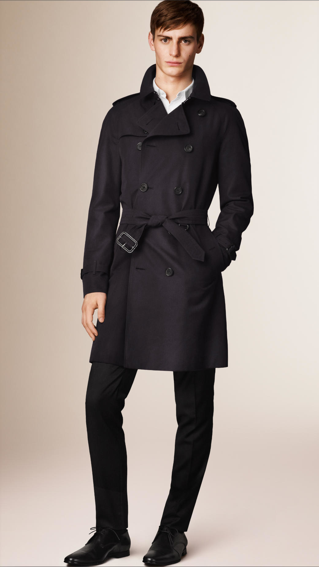 Shanghai Story Mens Trench Coat Fashion Wool Long Mens