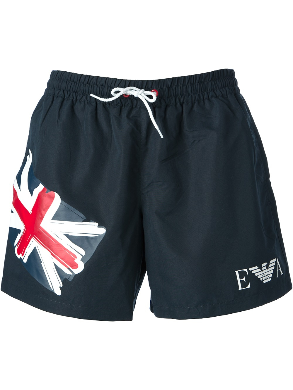 Lyst - Emporio Armani Union Jack Print Swim Shorts in Blue for Men