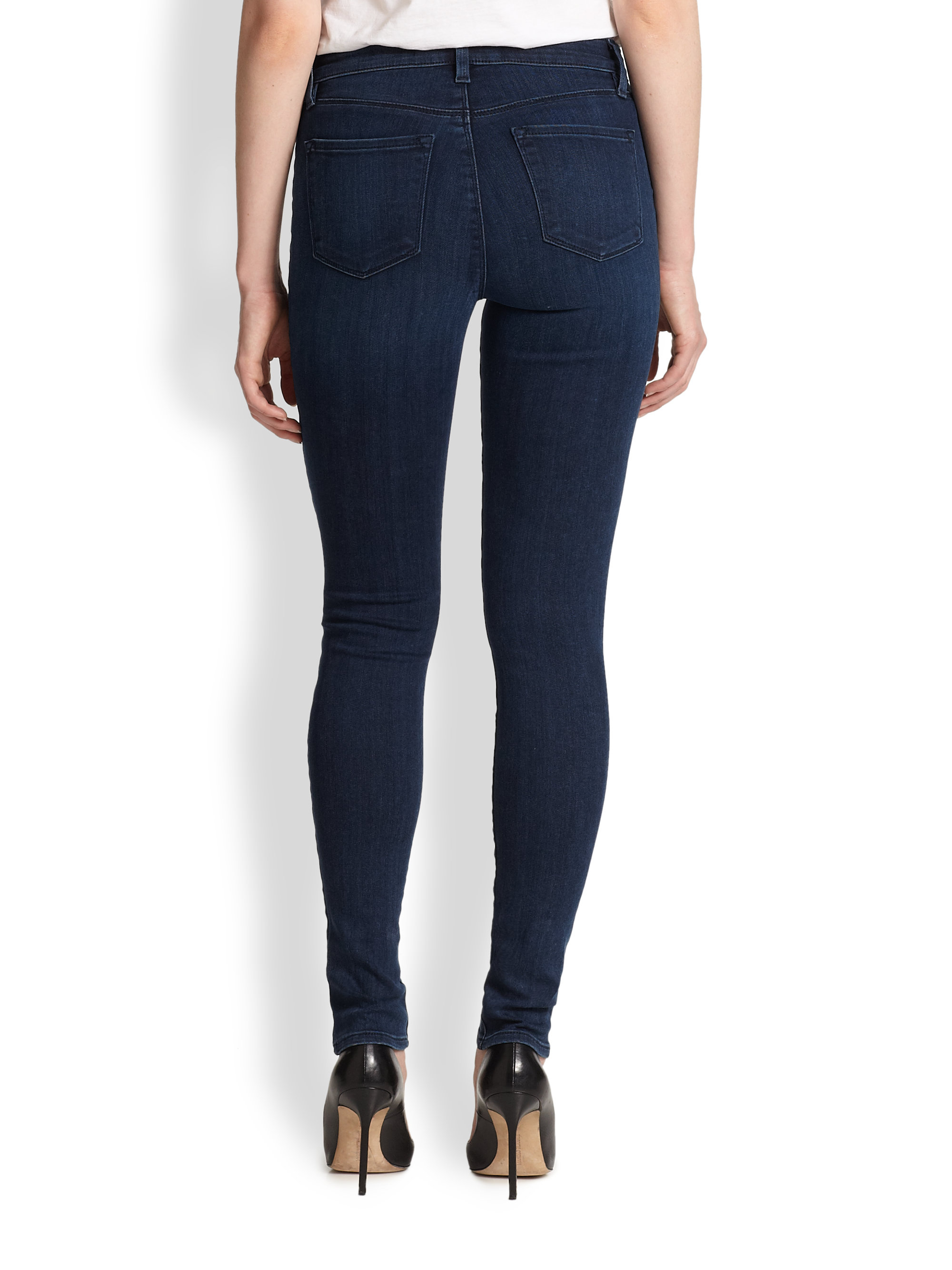 J brand Maria High-Rise Skinny Jeans in Blue | Lyst