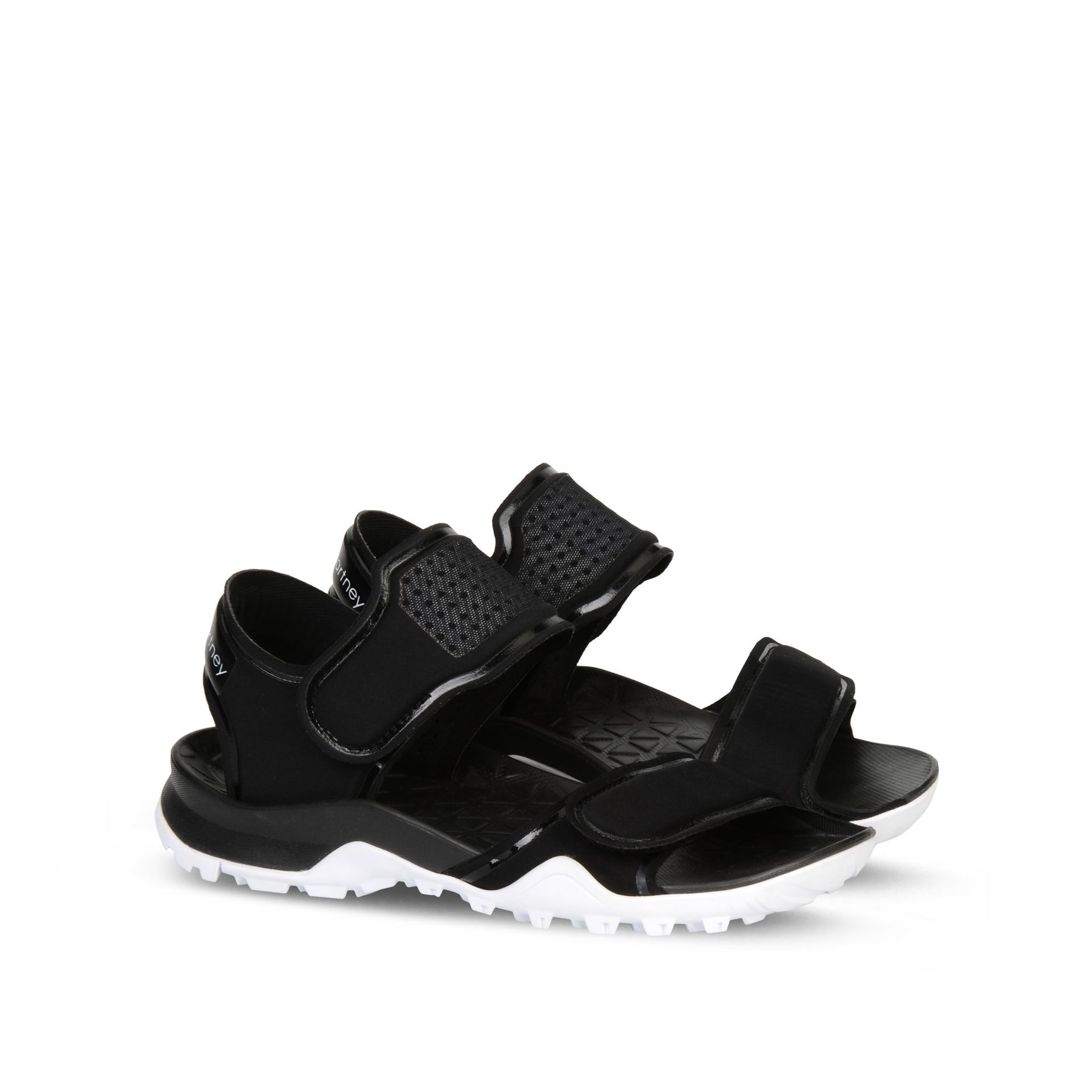 Lyst - adidas By Stella McCartney Black Sandals in Black