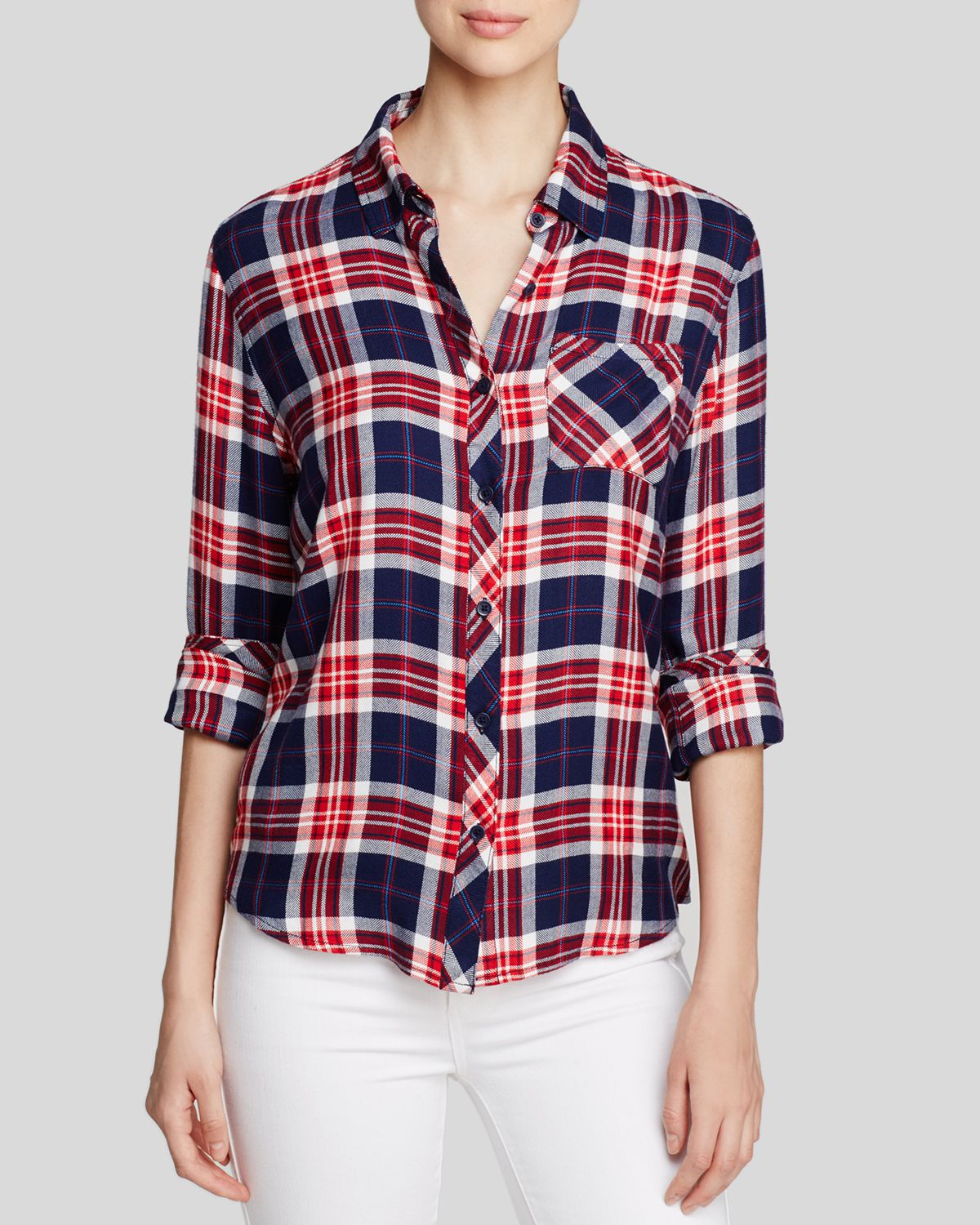 beach lunch lounge plaid shirt