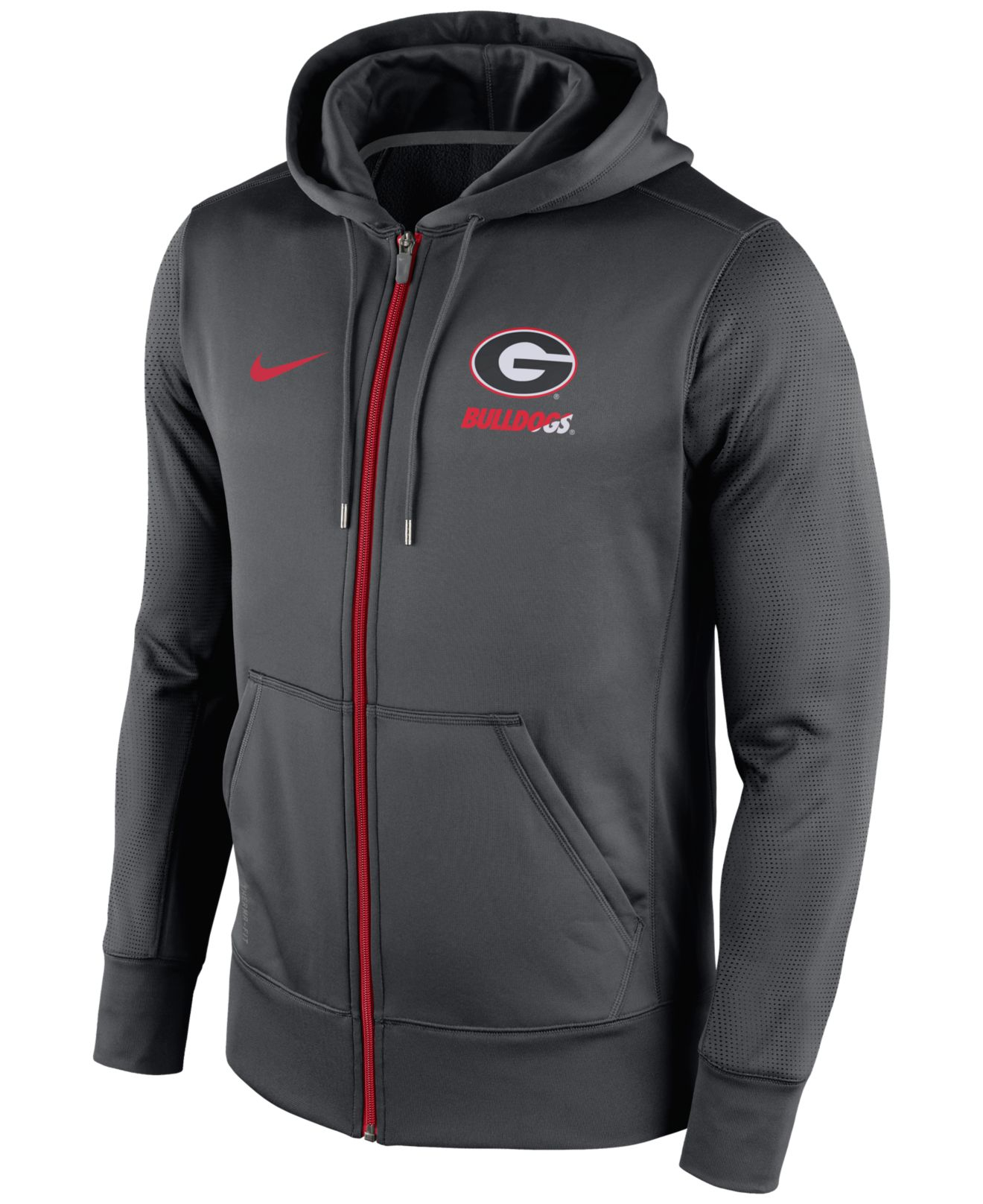 Nike Men's Georgia Bulldogs Sideline Ko Full-zip Hoodie in Gray for Men ...