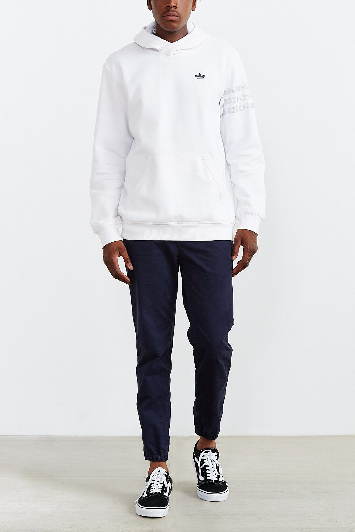 adidas originals sport luxe twill fleece hoodie