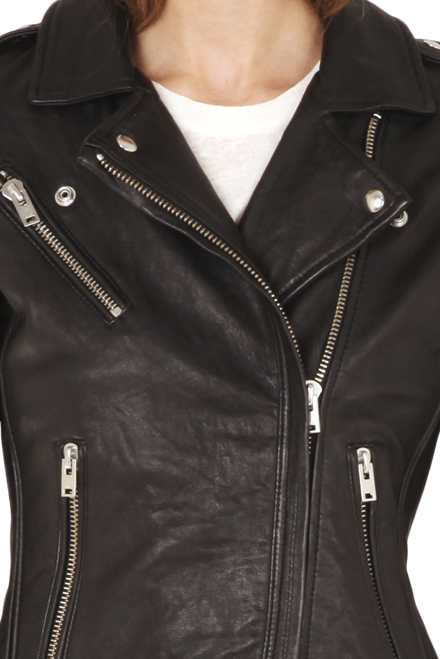 Iro Tara Leather Jacket Black In Lyst Gallery
