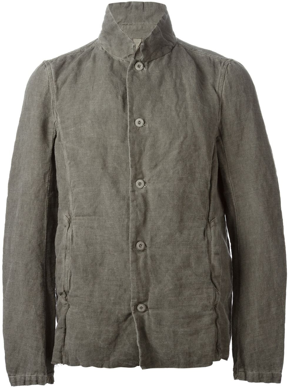 Lyst - Poeme Bohemien Buttoned Shirt Jacket in Gray for Men