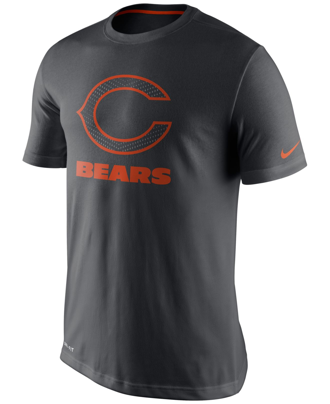 Lyst Nike Mens Chicago Bears Travel Dri Fit T Shirt In Gray For Men 