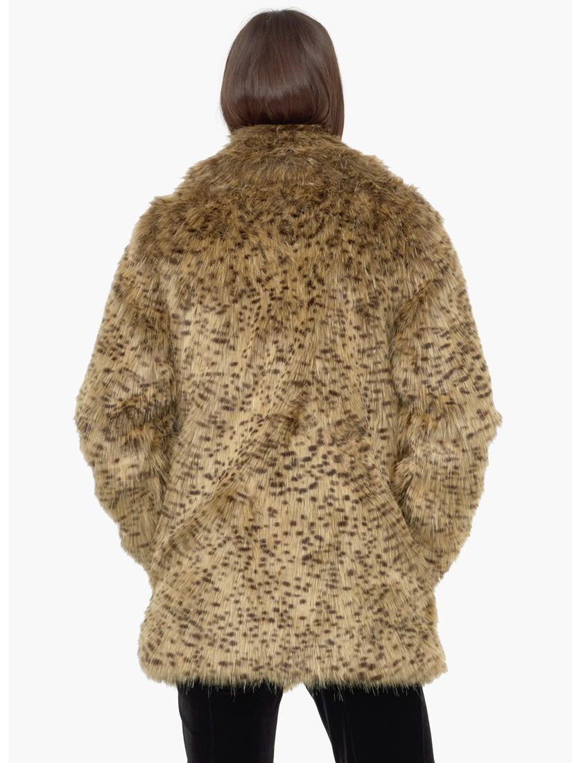 French Connection Whistler Faux Fur Cardigan Biker Berry Xs All Price Match