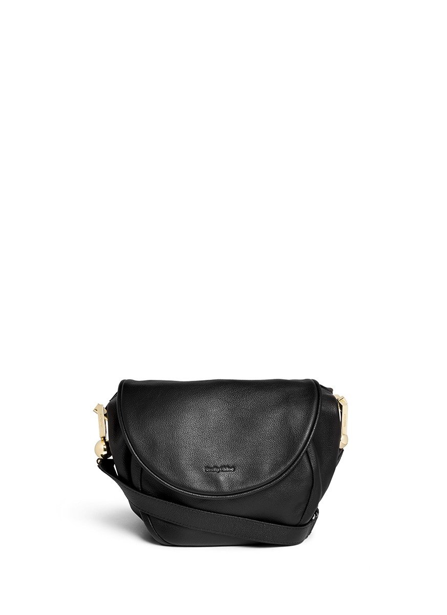 See by chlo \u0026#39;lena\u0026#39; Leather Messenger Bag in Black | Lyst