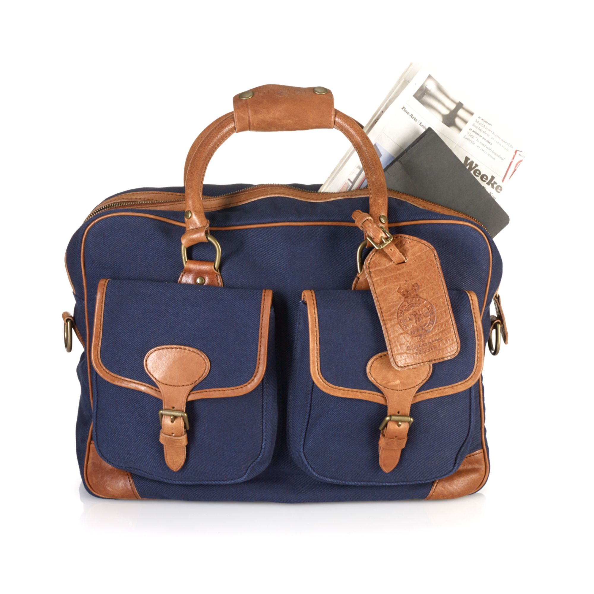Lyst Ralph Lauren Polo Mens Canvas Commuter Bag In Blue For Men Gallery