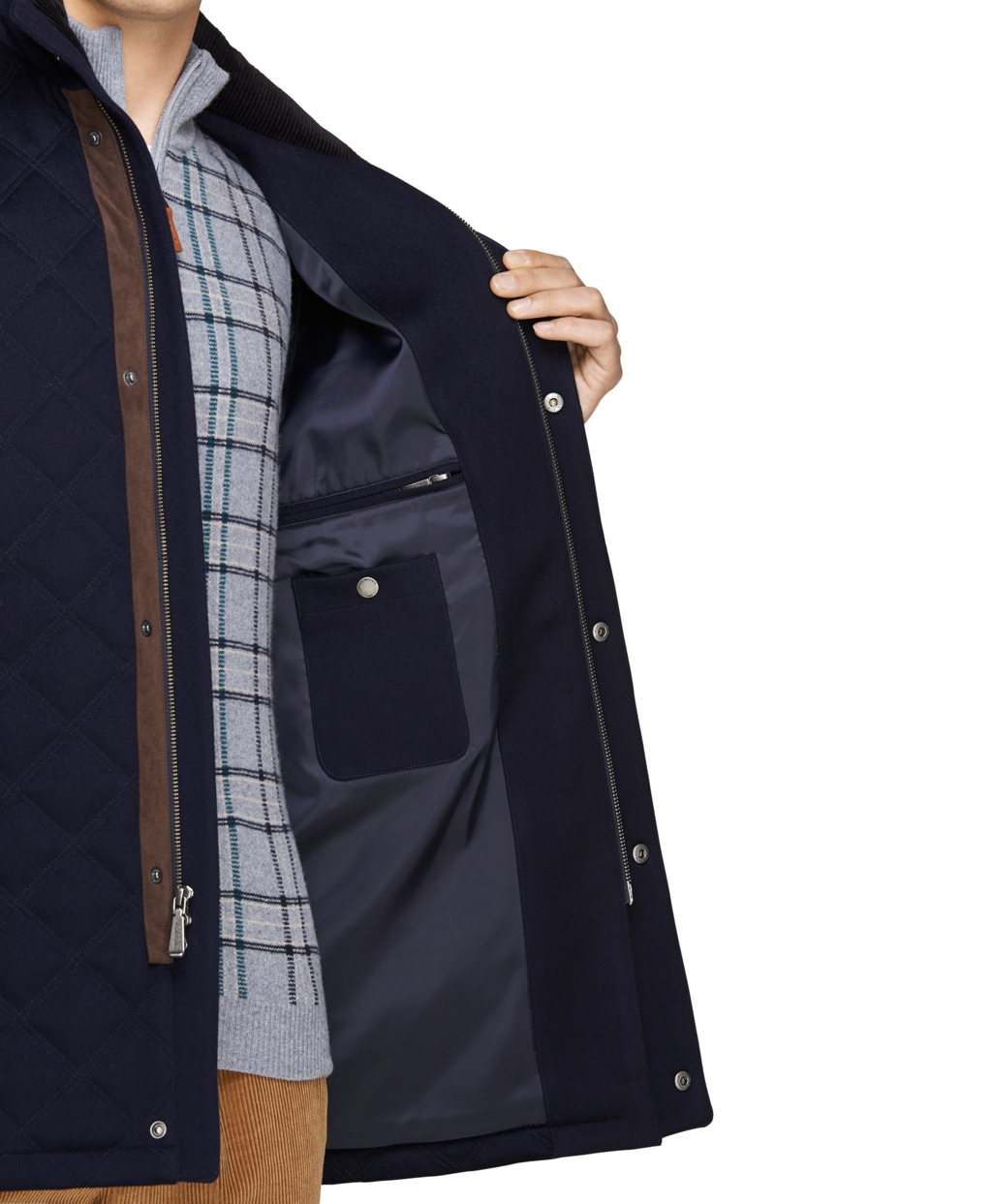 Lyst - Brooks Brothers Quilted Wool Jacket in Blue for Men