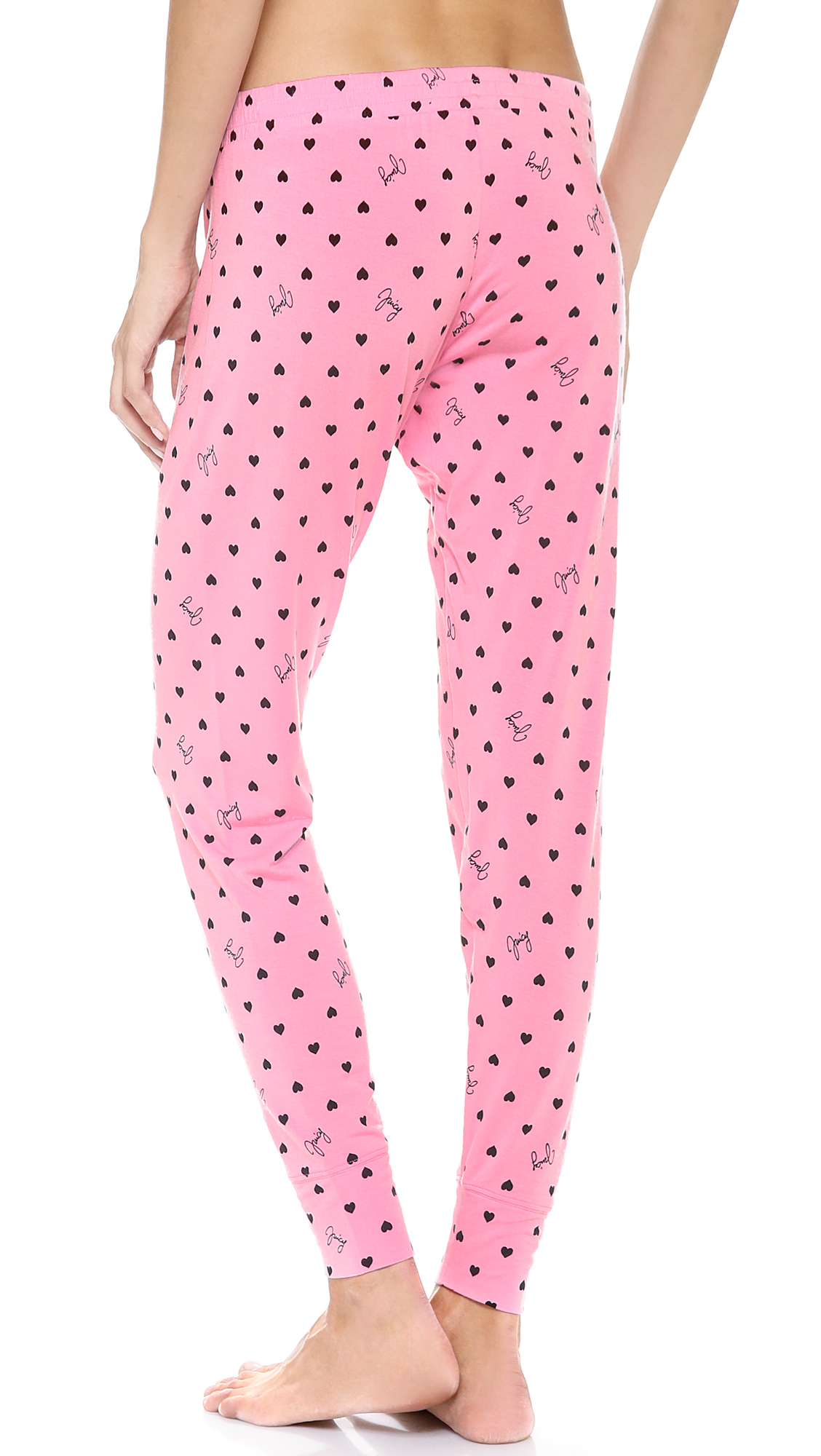 Lyst - Juicy couture Grand Heart Pj Pants in Pink