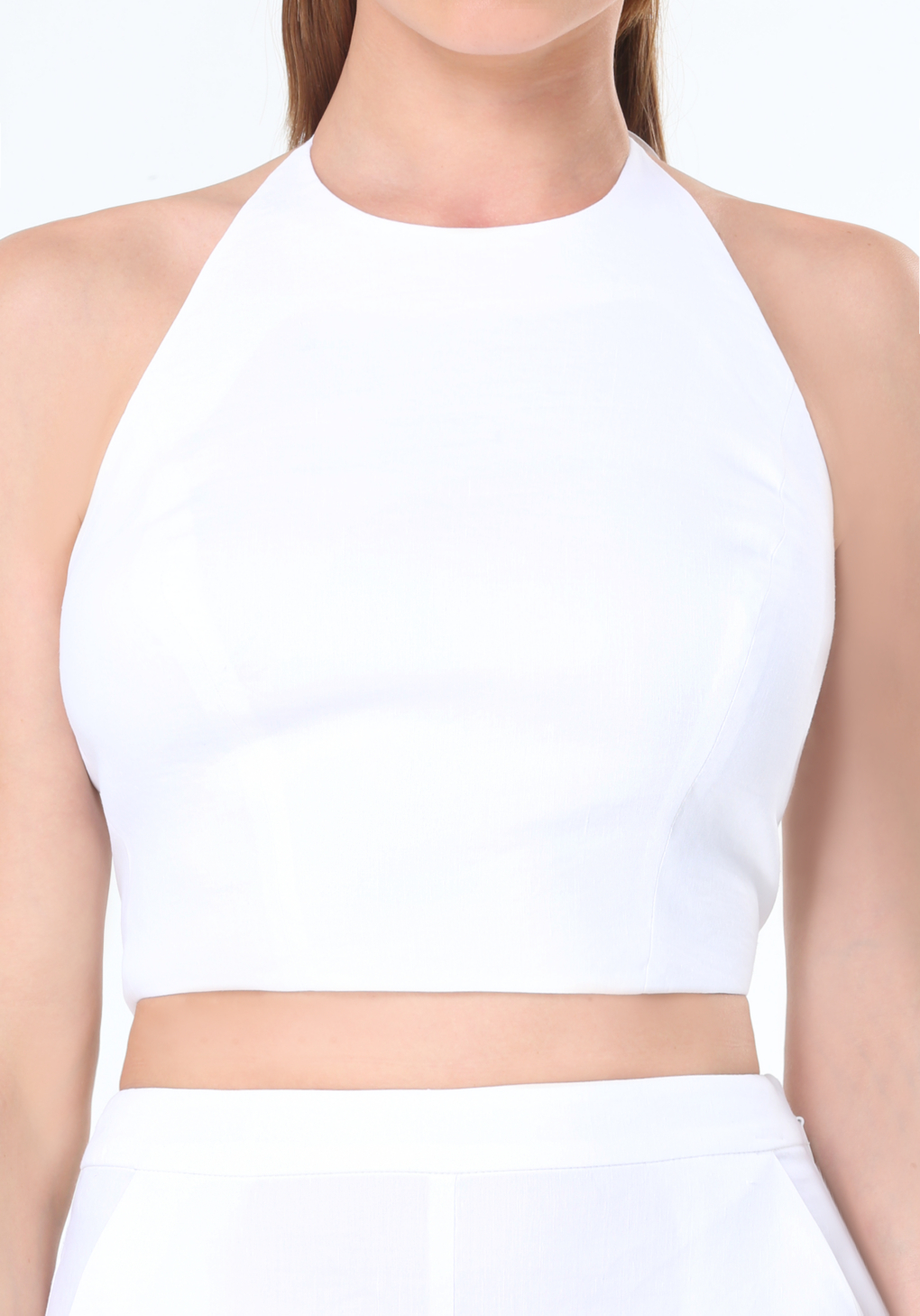 linen halter neck top
