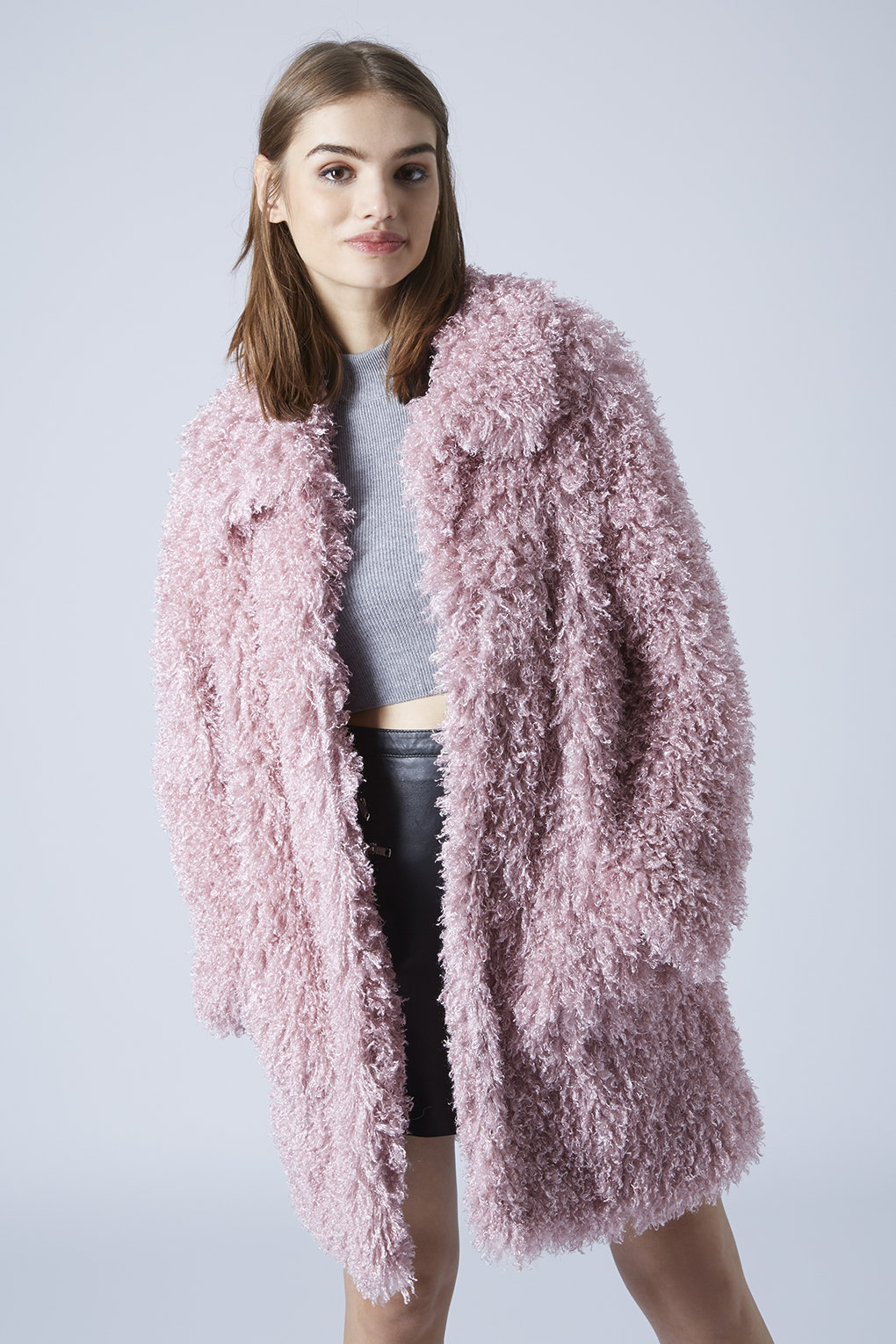 Topshop Womens De Fur Faux Fur Coat by Unreal Fur - Pink in Pink | Lyst