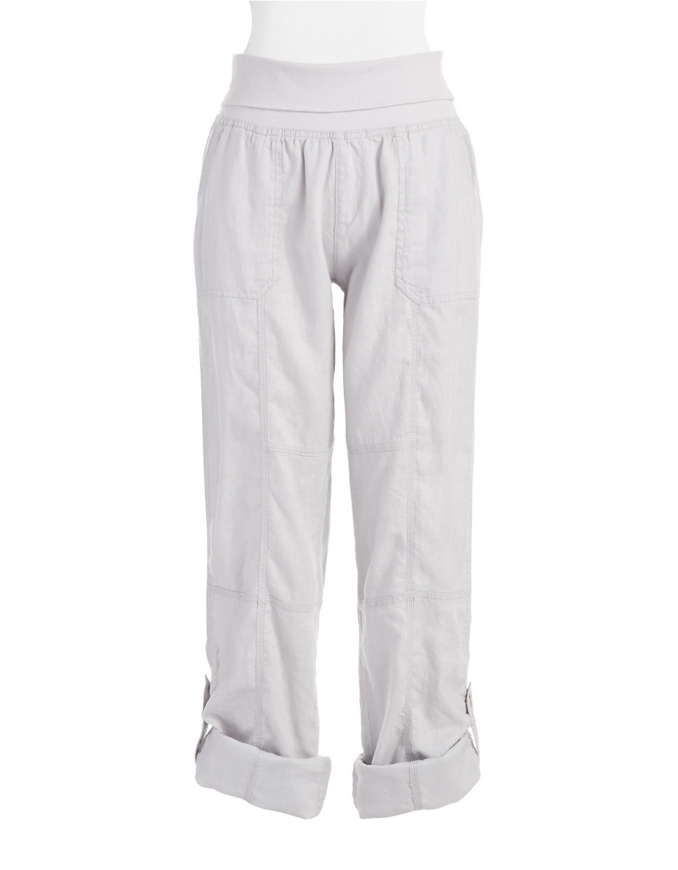 Calvin klein Linen Performance Pants in Gray (Pale Grey) | Lyst