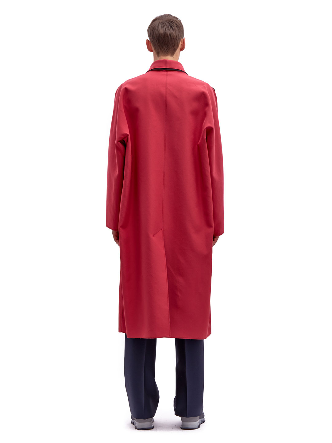 Burberry Brit Midlength Cotton Twill Trench Coat In Red For Men Lyst Edge Of Tomorrow Uk Film Premiere Red Carpet Arrivals