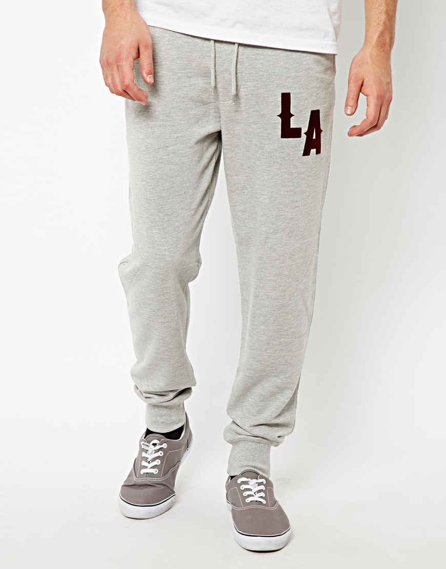 Asos Skinny Sweatpants with Quilted Knee in Gray for Men (Grey) | Lyst
