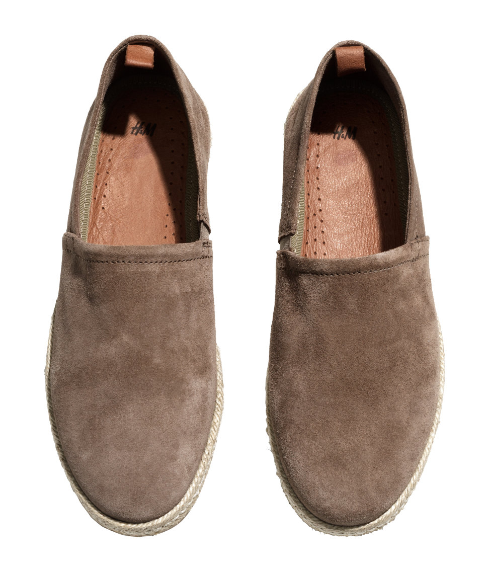 leather espadrilles for men