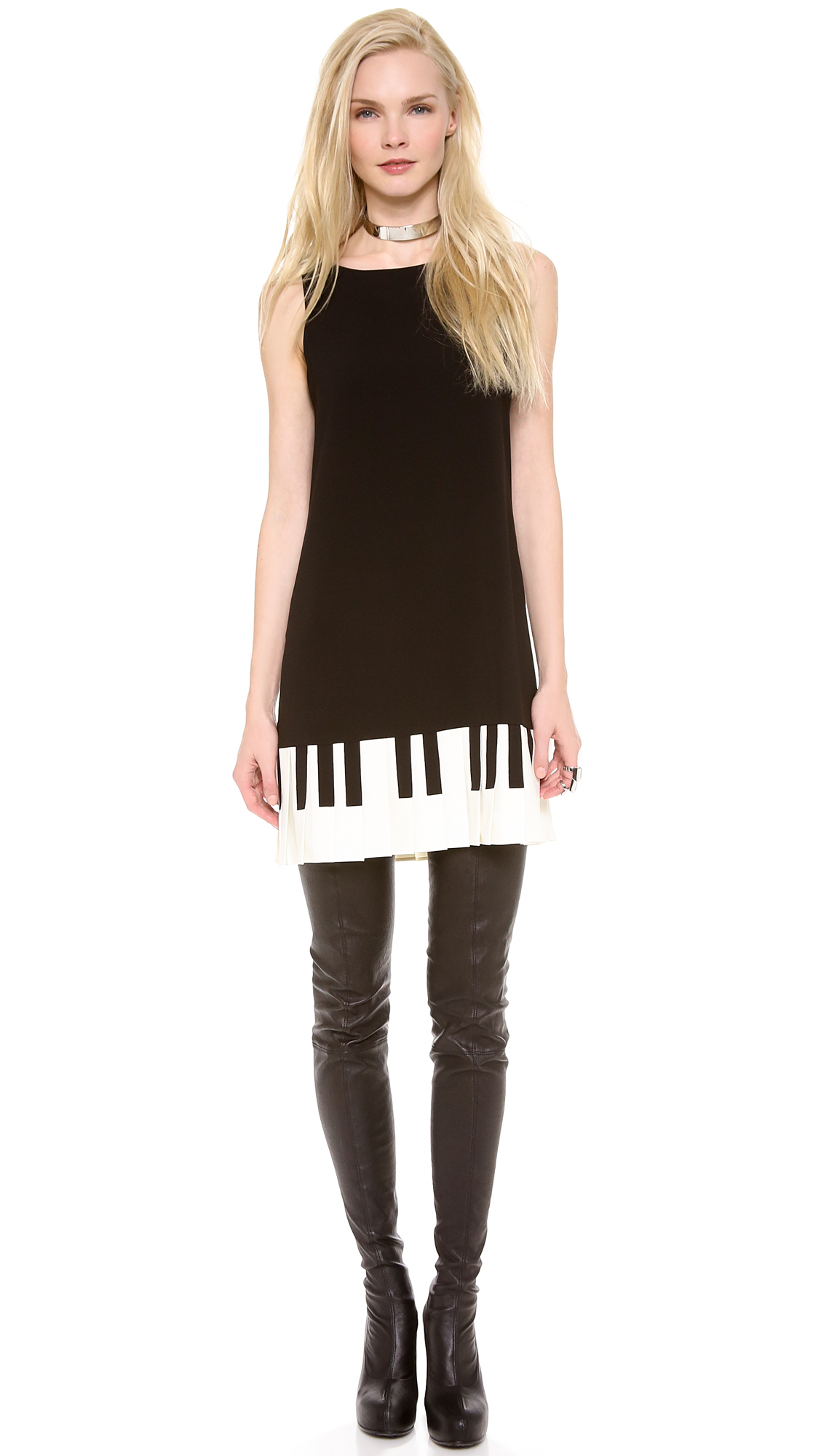 Lyst - Moschino Cheap and Chic Piano Dress in Black