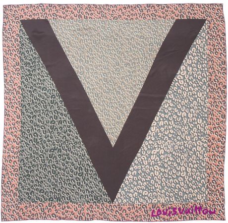 Louis Vuitton Leopard Print Scarf in Pink (pink & purple) | Lyst