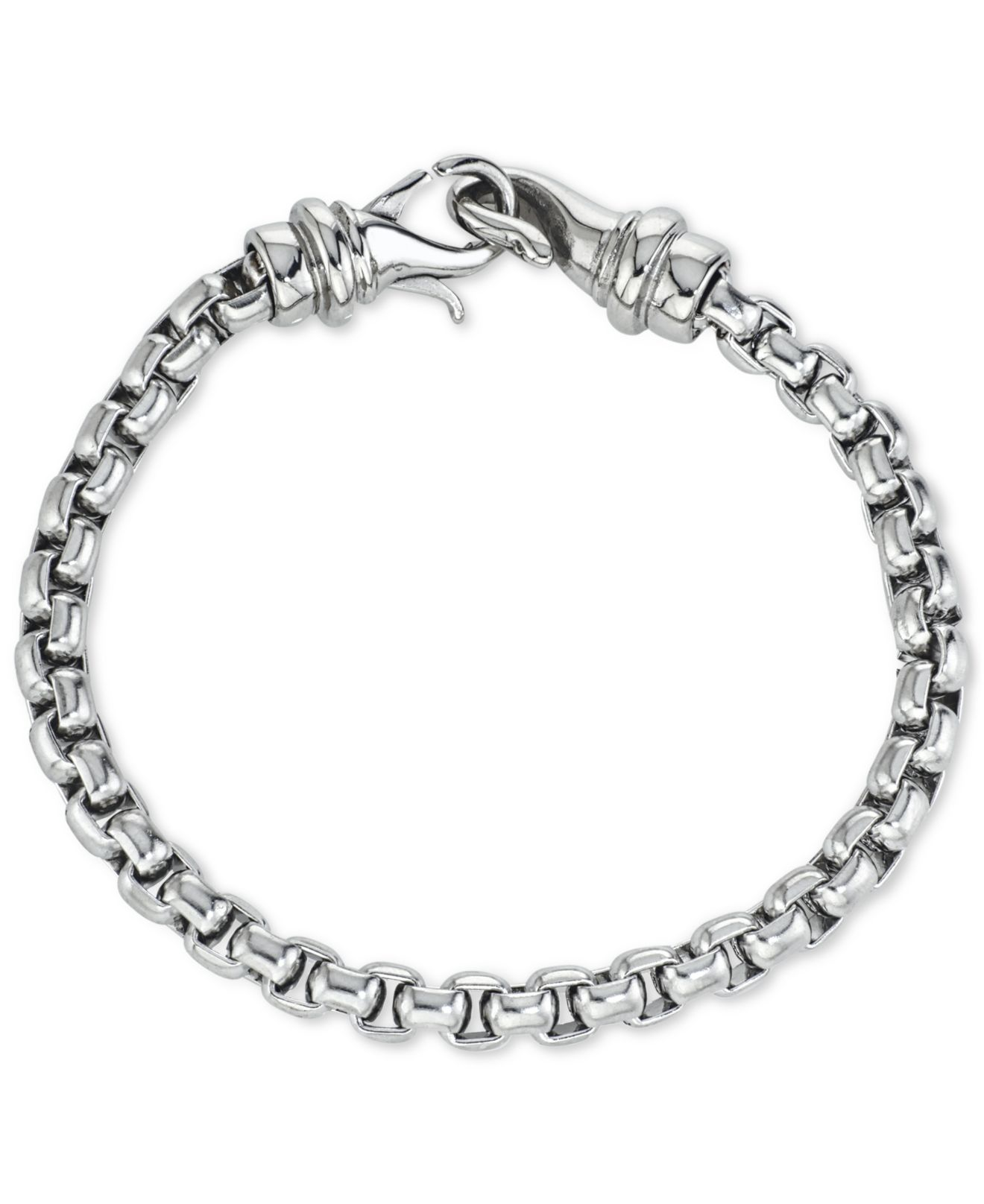 Macy's Linked Bracelet In Stainless Steel in Silver (Stainless Steel ...