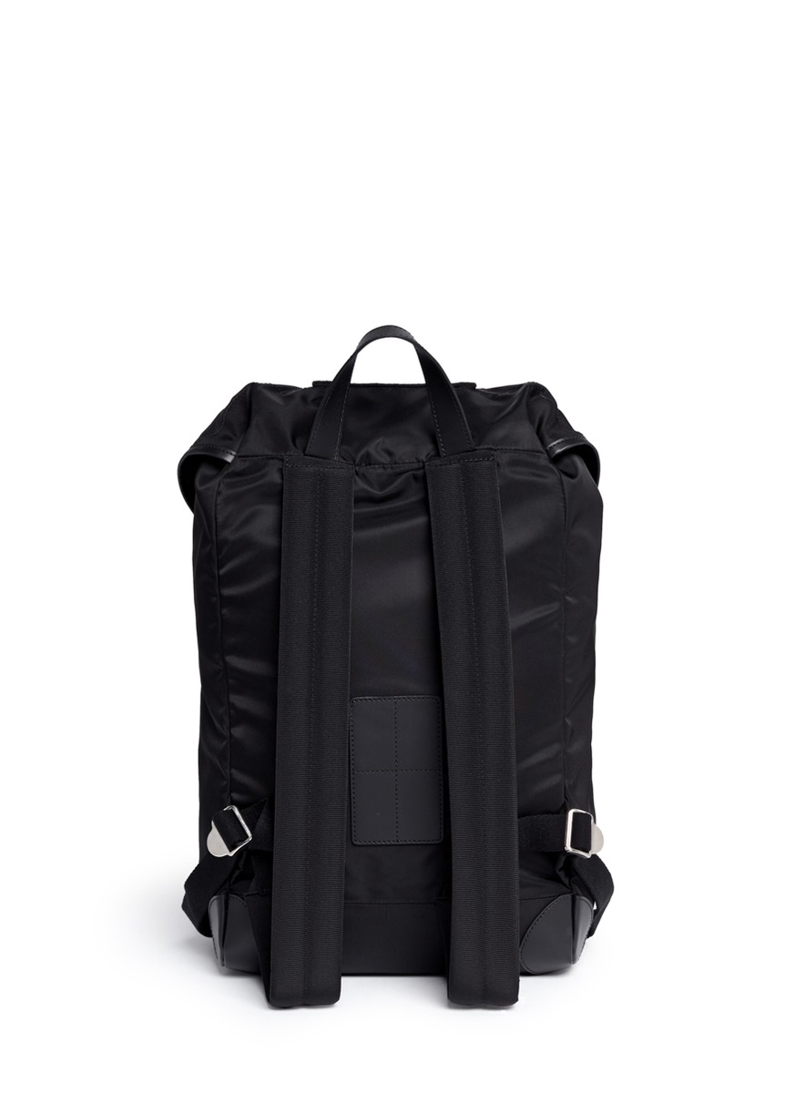 Lyst - Givenchy Leather Appliqué Top Nylon Rider Backpack in Black for Men