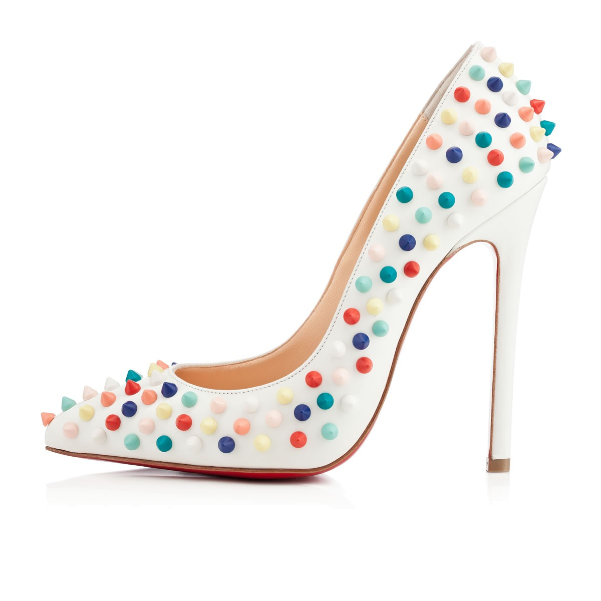 christian louboutin multi color spikes - Bavilon Salon  