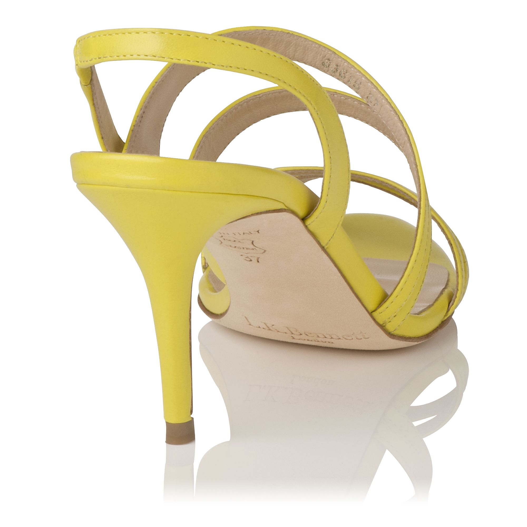 yellow mid heel court shoes