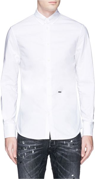 collared white oxford shirt