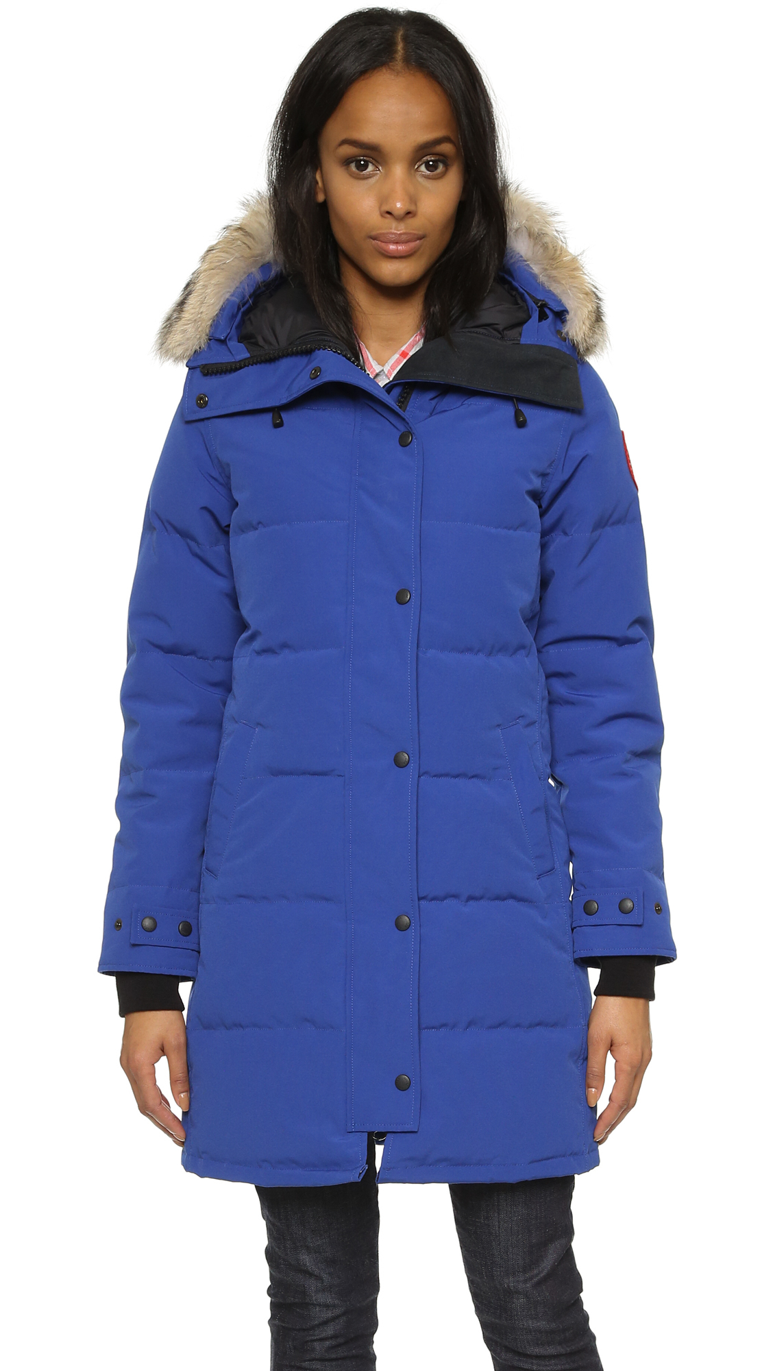 Canada goose Shelburne Quilted Down-filled Parka Jacket in Blue | Lyst