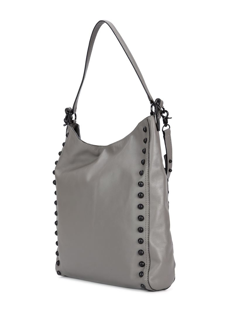 Lyst - Loeffler Randall Studded Hobo Bag in Gray