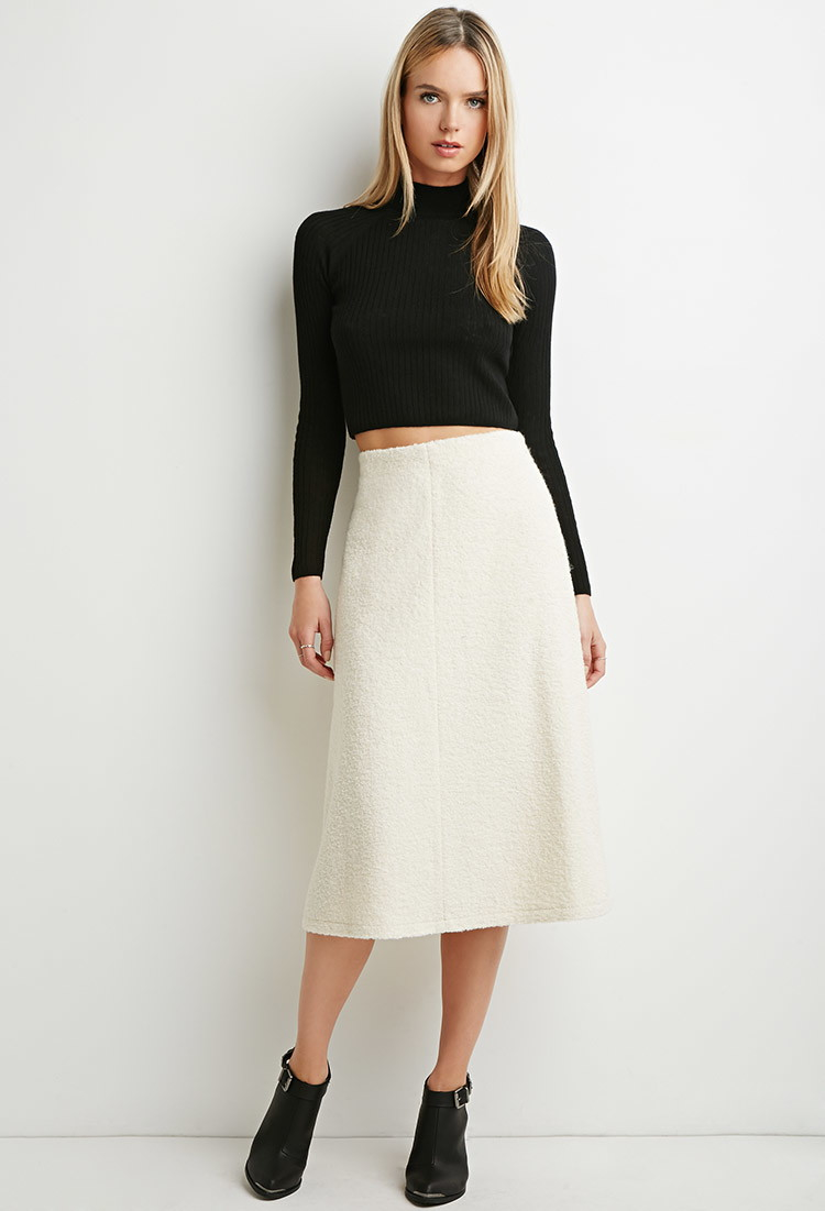 Cream Midi Skirt - Dress Ala