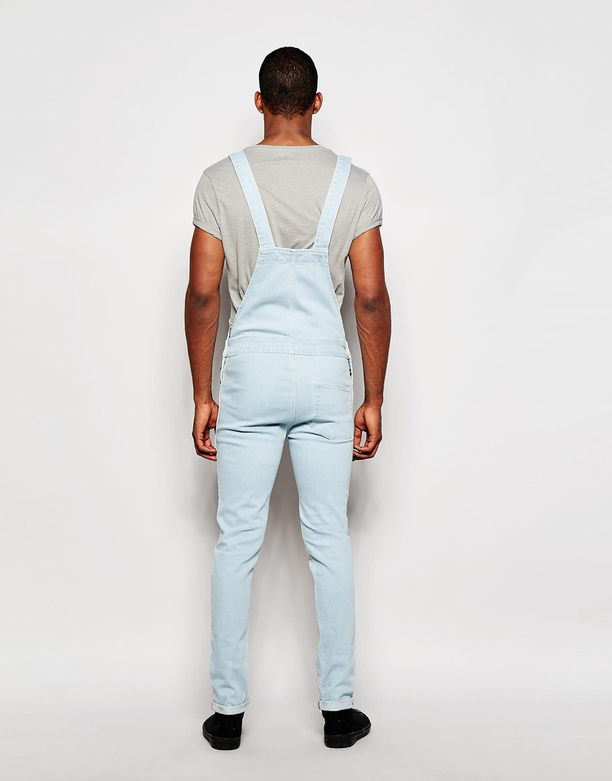Lyst Asos Overalls In Skinny Fit With Rips in Blue for Men